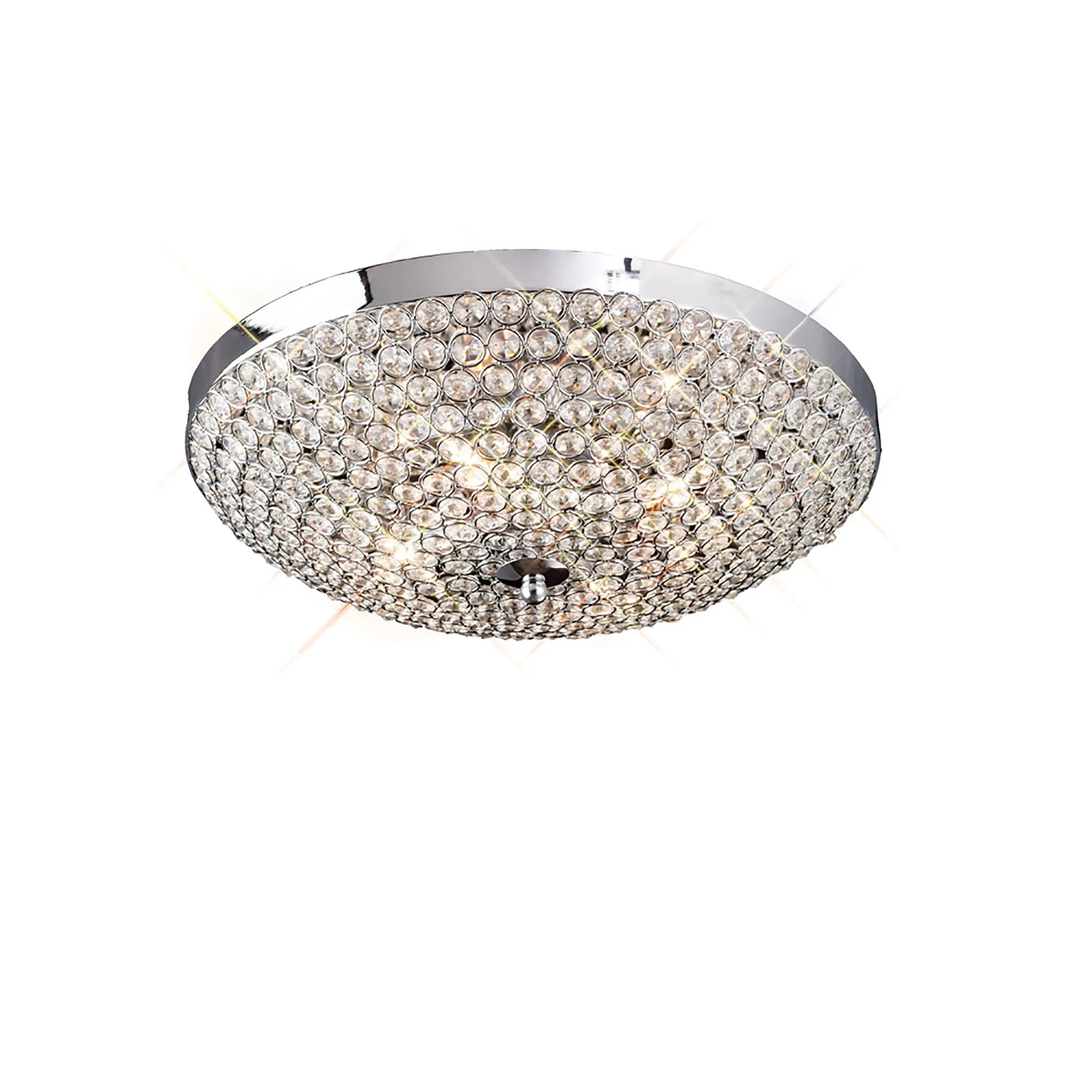 Ava Crystal Ceiling Lights Diyas Flush Crystal Fittings